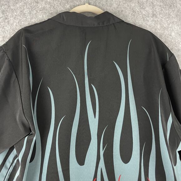 Vintage EasyRiders Shirt Mens Large Flame Button Motorcycle Biker Grunge Y2K - Picture 11 of 14